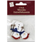 Wooden Jolly Snowmen Embellishments: Pack of 3 image number 1