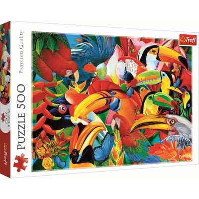 Colourful Birds 500 Piece Jigsaw Puzzle image number 1