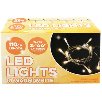 10 Warm White LED Lights image number 1
