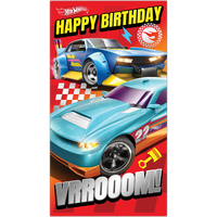 Hot Wheels Vroom Birthday Card