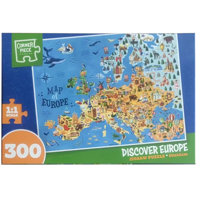 Discover Europe 300 Piece Jigsaw Puzzle image number 1