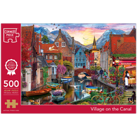 Village On The Canal 500 Piece Jigsaw Puzzle