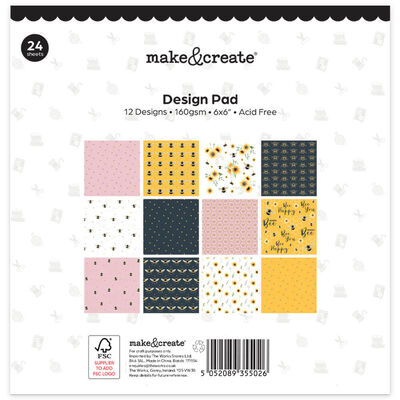 Bee Design Pad: 6 x 6 inches image number 2