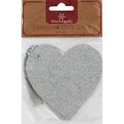 6 Premium Glitter Heart Gift Tags - Assorted image number 2