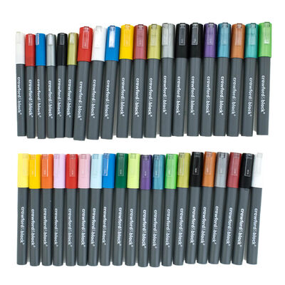 Crawford & Black Acrylic Paint Markers: Set of 40 image number 3