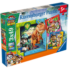 Paw Patrol Dino Movie 3 x 49 Piece Jigsaw Puzzle Set image number 1