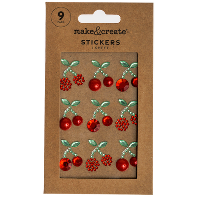 Cherry Gemstone Stickers: Pack of 9 image number 3