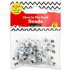 Glow In The Dark Letter Beads: 10g image number 1