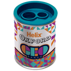 Helix Oxford Geo Barrel Pencil Sharpener: Orange image number 1