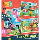 Adventures of Dex & Flo 4-in-1 Jigsaw Puzzle Boxset image number 1