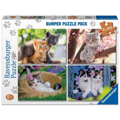 Small Cats 4-in-1 Bumper Jigsaw Puzzle Pack image number 1