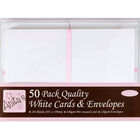 A6 Blank White Cards and Envelopes: Pack of 50 image number 1