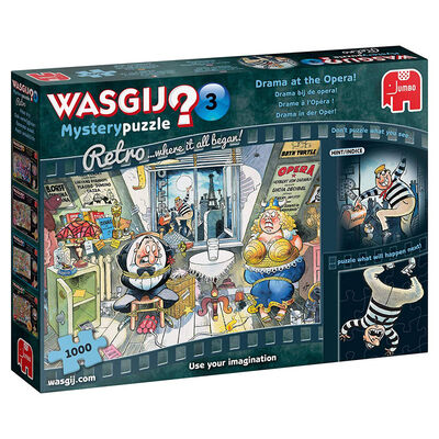 Wasgij Retro Mystery 3 Drama at the Opera 1000 Piece Jigsaw Puzzle image number 1