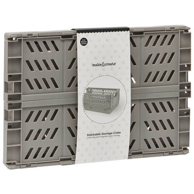 Stackable Storage Crate: Light Grey image number 2