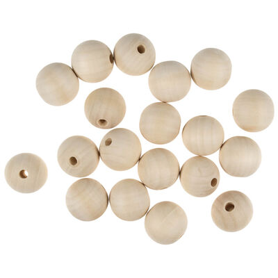 Trimits: Wooden Beads 30mm - Pack of 50 image number 1