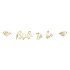 Gold Bride To Be Banner - 6ft image number 1