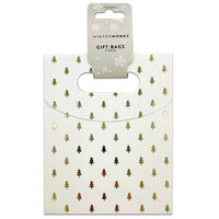 Christmas Gold Gift Bags: Pack of 3