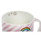 Disney Minnie Mouse Pink Stripe Ceramic Mug image number 3