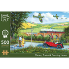 Planes, Trains & Country Lanes 500 Piece Jigsaw Puzzle image number 1