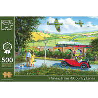 Planes, Trains & Country Lanes 500 Piece Jigsaw Puzzle