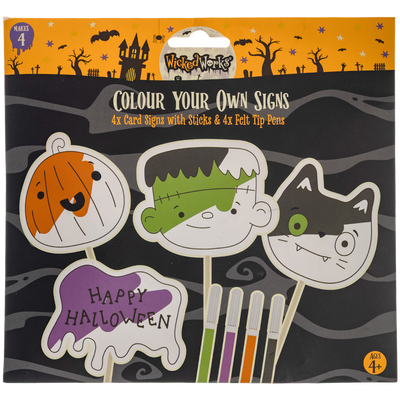 Colour Your Own Signs: Pack of 4 image number 1