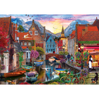 Village On The Canal 500 Piece Jigsaw Puzzle image number 2