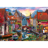 Village On The Canal 500 Piece Jigsaw Puzzle