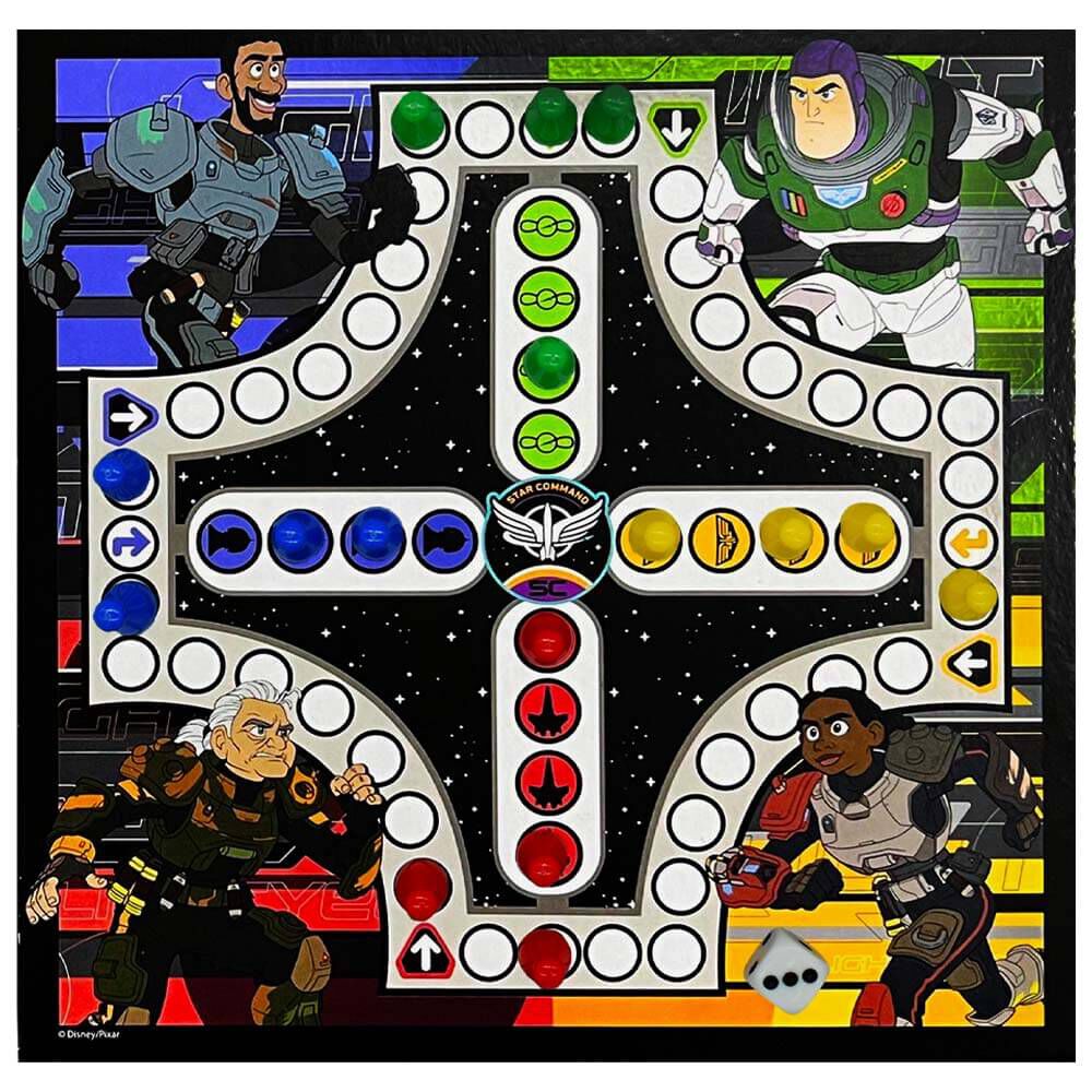 Cartamundi Lightyear Games Compendium – 4 Brettspiele In Einem Set: Mühle, Dame, Ludo & Leiterlispiel, Ab 4 Jahren