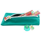 Green Canvas Oversized Zip Pencil Case image number 4
