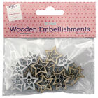 Wooden Star Embellishments: Pack of 25 image number 1