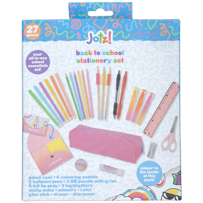Jotz! Back to School Stationery Set: 27 Piece Pastel Set image number 1