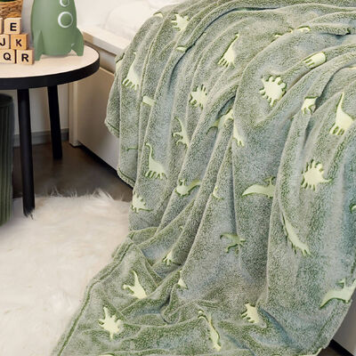 Glow in the Dark Dinosaur Blanket image number 3