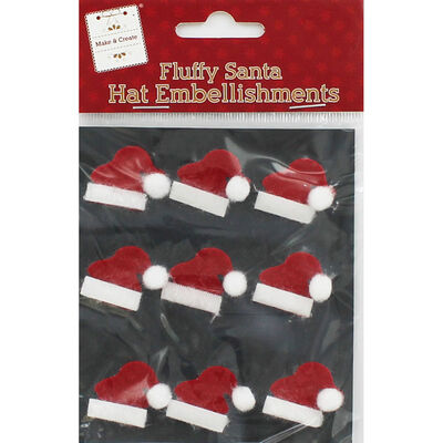Mini Felt Santa Hats: Pack of 9 image number 1