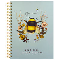 B5 Bee Happy 2022-2023 Day to View Academic Diary