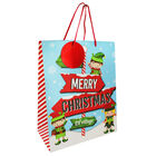 Large Elf Text Gift Bag image number 1