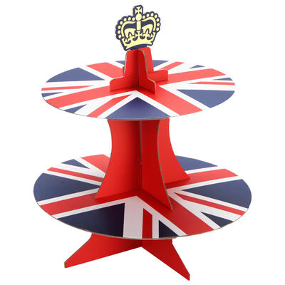 Union Jack Coronation Two Tier Cupcake Stand image number 2