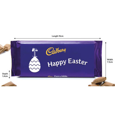 Cadbury Dairy Milk Chocolate Bar 110g &ndash; Happy Easter image number 2