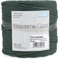 Trimits: Dark Green Cotton Macrame Cord 87m x 4mm