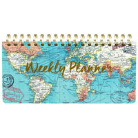 Blue Vintage Map Wiro Weekly Planner