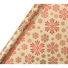 Assorted Kraft and Red Foil Roll Gift Wrap: 3m image number 2
