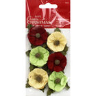 Christmas Paper Flowers - 6 Pack image number 1