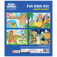 PlayWorks Fun Days Out 4-in-1 Jigsaw Puzzle Set
