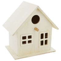 Wooden Birdhouse: 15 x 15.5 x 11 cm