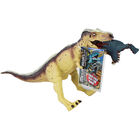 Cream T Rex Crushing Prey Dinosaur Figurine image number 1