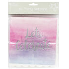 Lets Celebrate Ombre Party Napkins: Pack of 15 image number 2