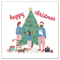 Charity Festive Family Christmas Cards: Pack of 10