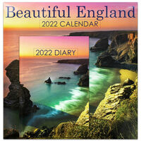 Beautiful England 2022 Square Calendar and Diary Set