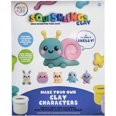 Squishlings Air Drying Clay Set: Cute Kawaii image number 1