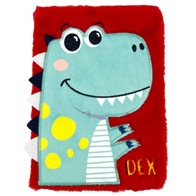 A5 Dex the Dino Fluffy Notebook image number 1