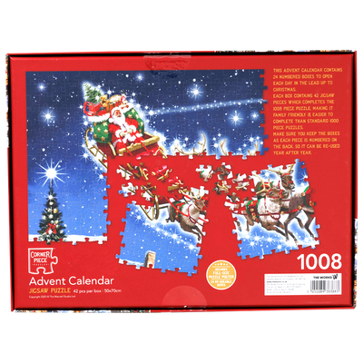 Christmas Scene 1008 Piece Jigsaw Puzzle Advent Calendar image number 2